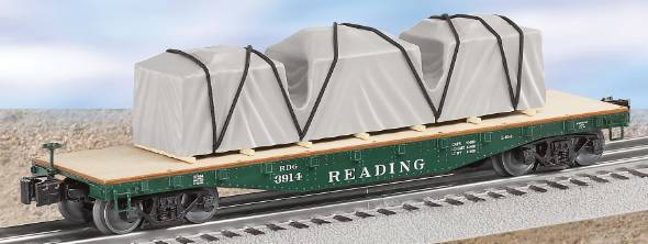 Lionel 6-27584 Reading 40' Flatcar with Covered Load