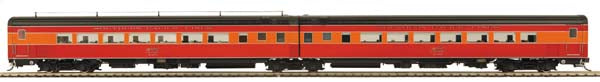 MTH 80-60002 HO Southern Pacific Articulated Chair/Chair Pass Car w/Antenna