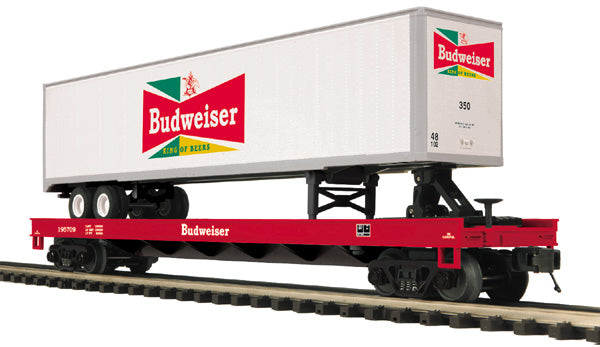 MTH 20-98678 Budweiser Flat Car w/ 48' Trailer