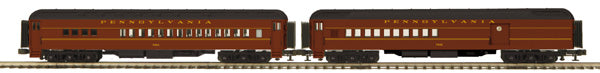 MTH 20-41002 O Pennsylvania 70' Madison Comb/Diner Passenger Car Set (Set of 2)