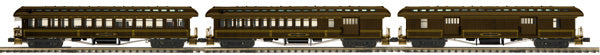 MTH 20-62028 O Central Pacific 64' Woodsided Passenger Add-On Set (Set of 3)