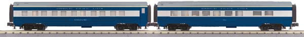 MTH 30-67519 Missouri Pacific 60' Streamlined Sleeper/Diner Set (Set of 2)