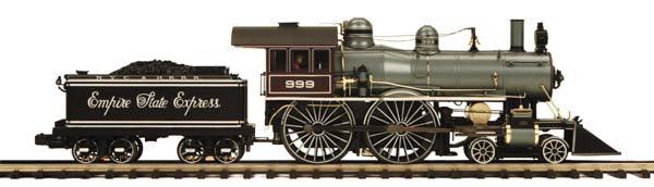 MTH 20-3385-1 NYC 4-4-0 Empire State Steam Locomotive & Tender #999 PS3 (HiRail)
