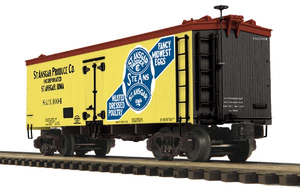 MTH 20-94350 O St. Ansgar Produce Co. 36' Woodsided Reefer Car #1004