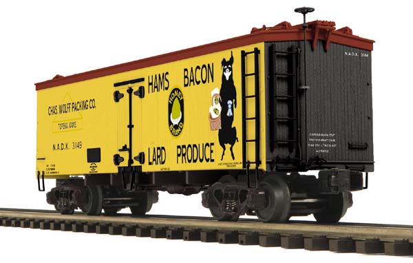 MTH 20-94351 Charles Wolf Packing Co. 36' Woodsided Reefer Car