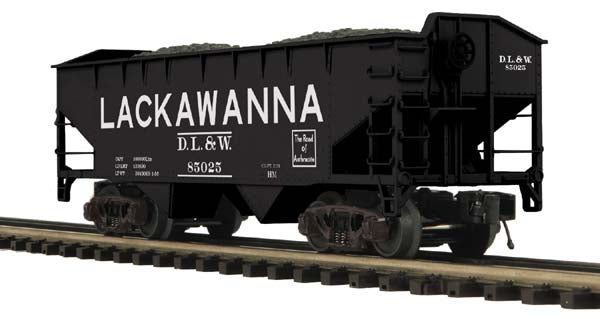 MTH 20-97693 O Gauge Lackawanna 2-Bay Offset Hopper Car #85025