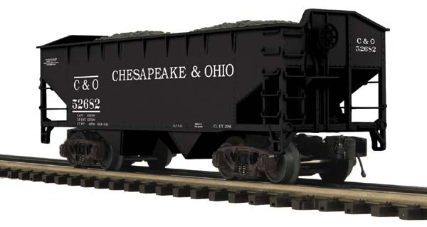 MTH 20-97696 O Chesapeake & Ohio 2-Bay Offset Hopper Car #52682