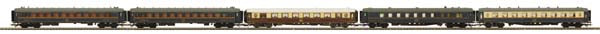 MTH 20-60004-2 O Orient Express Premier 2-Rail Passenger Car Set (Set of 5)