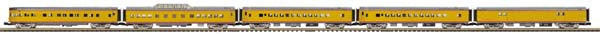MTH 20-65148 O Union Pacific 70' Streamlined Passenger Car Set (Set of 5)