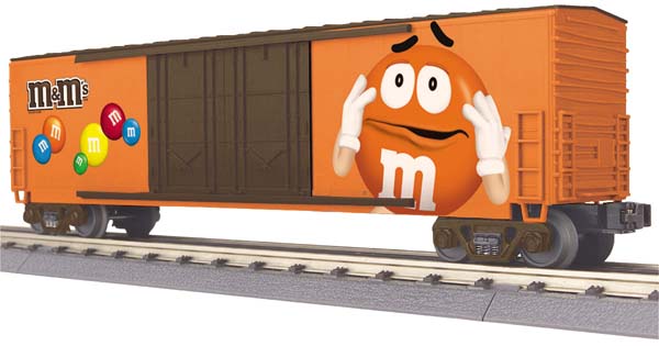 MTH 30-74542 O M&M'S 50' Double Door Plugged Boxcar