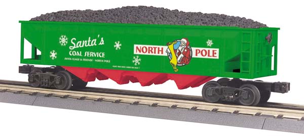 MTH 30-75318 Christmas 4-Bay Hopper Car w/ Coal Load