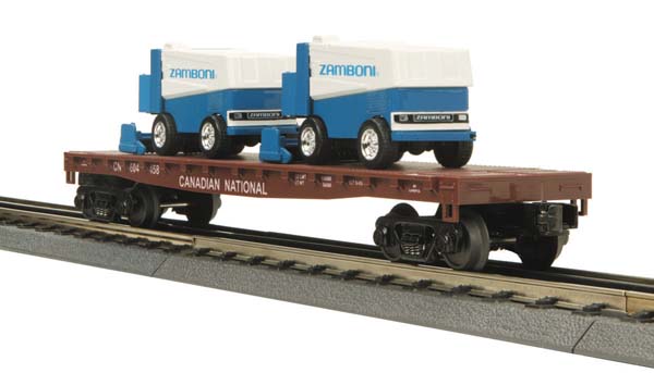 MTH 30-76350 Canadian National Flat Car with 2 Zambonis