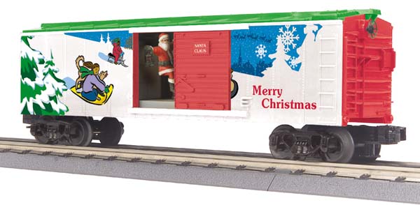 MTH 30-79261 Christmas Operating Box Car w/Signal Man