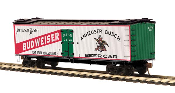 MTH 81-94002 HO Scale Anheuser Busch HO Scale R40-2 Woodside Reefer #3374