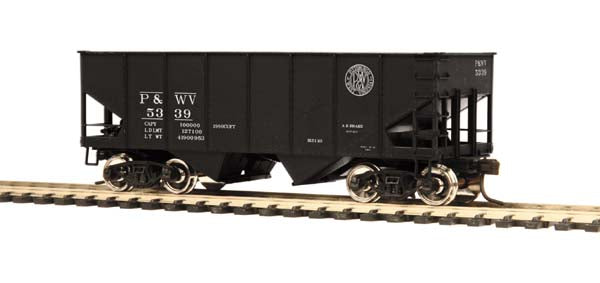 MTH 81-97011 Pittsburgh & West Virginia HO USRA 55-Ton Steel Twin Hopper Car
