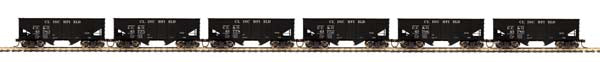 MTH 80-90005 HO Clinchfield USRA 55-Ton Steel Twin Hopper Car Set (Set of 6)