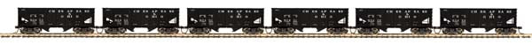 MTH 80-90008 HO Chesapeake & Ohio USRA 55-T Steel Twin Hopper Car Set (Set of 6)