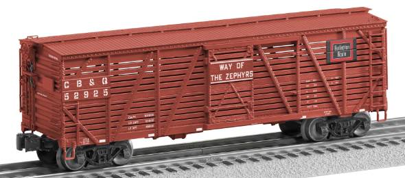 Lionel 6-17719 O Gauge CB&Q Stock Car #52925