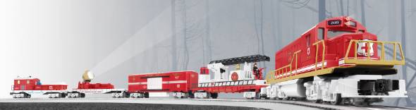 Lionel 6-30108 O Gauge American Fire & Rescue Diesel Train Set