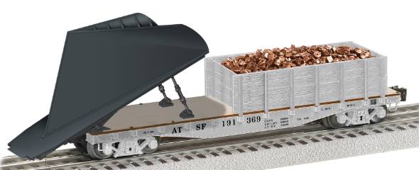 Lionel 6-27705 O Gauge Santa Fe Wedge Plow Flatcar #191369
