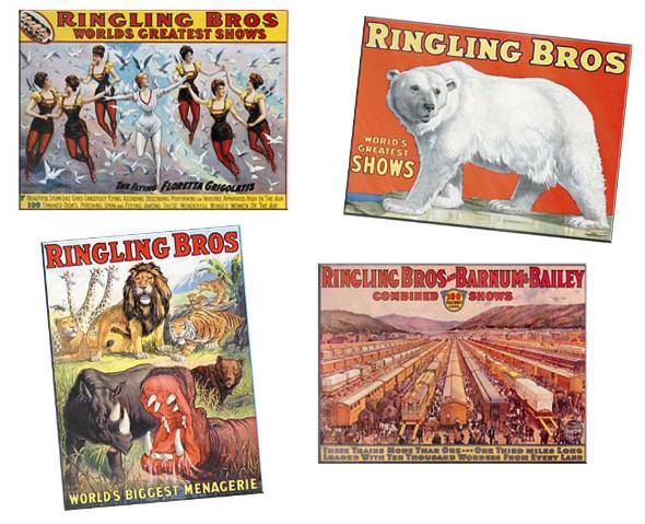 Lionel 6-22472 O Ringling Bros. Tin Sign Replica (Pack of 4)