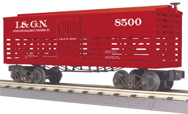 MTH 30-7181 International & Great Northern RY. Stock Car - 19th Century #8500