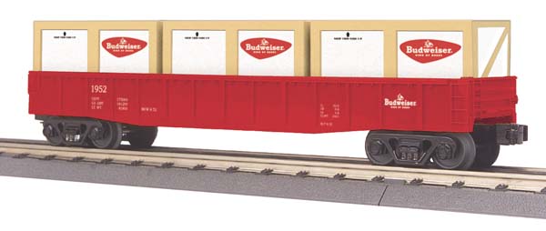 MTH 30-72049  O Gauge Budweiser Gondola Car w/Crates