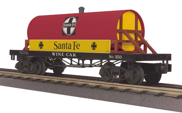 MTH 30-73318 O Gauge Santa Fe 19th Century Wooden Tank Car #350