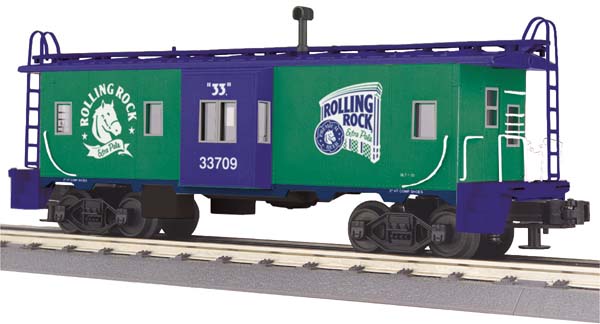 MTH 30-77174 O Gauge Rolling Rock Bay Window Caboose #33709