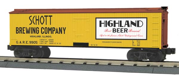 MTH 30-78111 O Gauce Schott Brewing Co. Reefer Car #9905