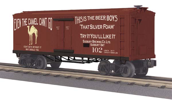 MTH 30-78112 O Gauge Sudbury Brewing Co. 19th Century Reefer Car #102
