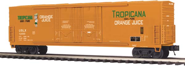 MTH 20-93486 Tropicana 50' Double Door Plugged Boxcar