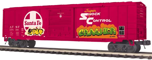 MTH 20-93491 Santa Fe 50' Boxcar w/Grafitti