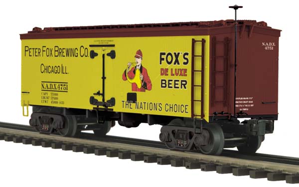 MTH 20-94356 O Peter Fox Brewing Co. 36' Woodsided Reefer Car #4751