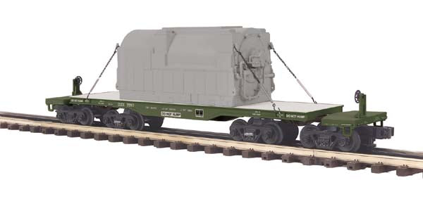 MTH 20-98726 U.S. Army 47' TTX Heavy Duty Flat Car w/Transformer