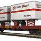 MTH 20-98729 Southern Pacific Flat Car with 2 20' Trailers