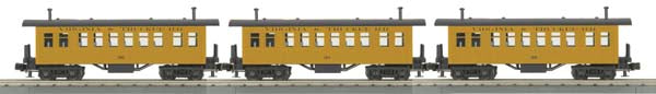 MTH 30-6424 O Virginia & Truckee Overton Passenger Coach Set (Set of 3)