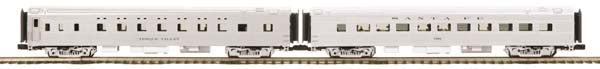 MTH 20-66152 O SF 70' ABS Sleeper/Diner Smooth-Side Passenger Set (Set of 2)
