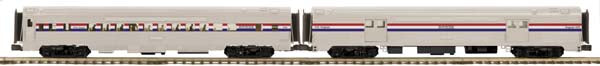 MTH 20-69151 O Amtrak 70' Streamlined Baggage/Coach Passenger Car Set (Set of 2)