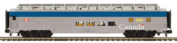 MTH 20-67138 VIA Rail 70’ Full Length Vista Dome (Ribbed)