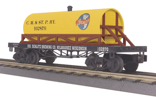 MTH 30-73252 O Gauge Schlitz Brewing 19th Century Wooden Tank Car #102870