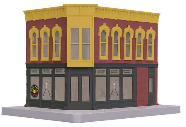 MTH 30-90080 Pool Hall Corner Building w/Blinking Sign