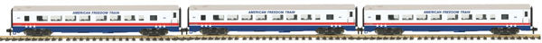 MTH 70-65022 G American Freedom RailKing Streamlined Passenger Set (Set of 3)
