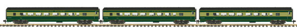 MTH 70-65018 G Northern Pacific Streamlined Smooth Passenger Car Set (Set of 3)