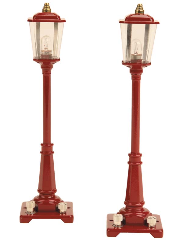 Lionel 11-90015 Maroon No. 56 Gas Lamp Set (Set of 2)