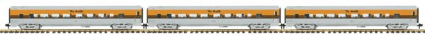 MTH 70-65015 G Rio Grande Streamlined Ribbed Passenger Car Set (Set of 3)