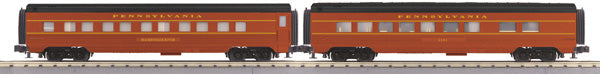 MTH 30-67485 O Pennsylvania 60' Streamlined Sleeper/Diner Set (Set of 2)