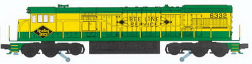 Williams U1016 O Reading U33C Powered A Diesel Locomotive W/Horn #6332