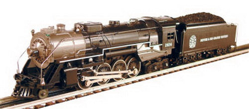 Williams 40506 O Gauge D&RGW 2-8-4 Berkshire Steam Locomotive & Tender #1804