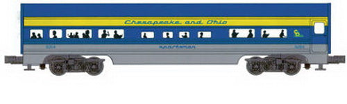 Williams 43061 O Gauge C&O 60 Ft. Streamline Passenger 4-Pack